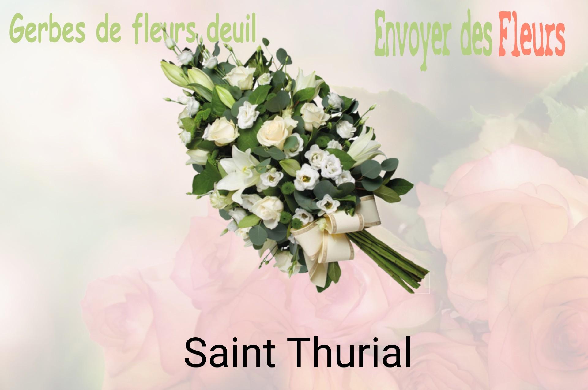Gerbe de fleurs de deuil livrée à Saint-Thurial